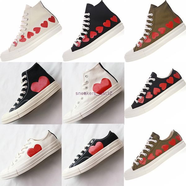 Новые 1970-е годы Big Eyes Play Chuck 70 Canvas Shoes Multi Heart 70-х Hi Classic 1970 Совместное название Кроссовки для скейтборда Повседневные спортивные кроссовки