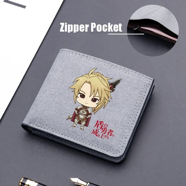 

wallets tate no yuusha nariagari short male purses card holder coin pocket, Red;black
