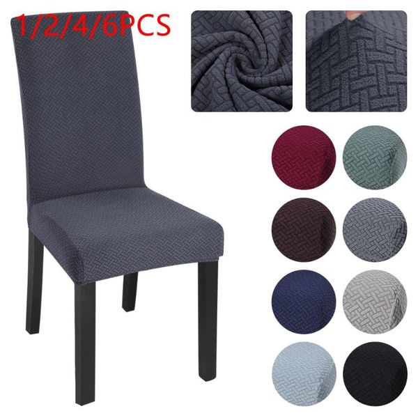 

chair covers 1/2/4/6pcs knitted solid color cover spandex stretch elastic slipcovers for dining room kitchen banquet
