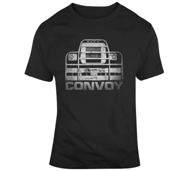 

convoy rd trucking trucker movie fan t shirt, White;black