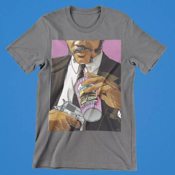 

pulp fiction t-shirt big kahuna burger jules la ny city usa london gift uk, White;black