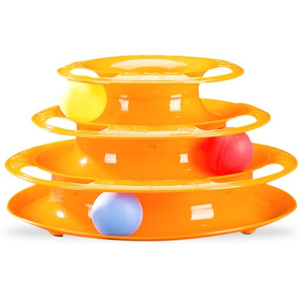

cat toys three levels toy tower training plate pet products tracks disc intelligence amusement ball for cats supplies nn50wj