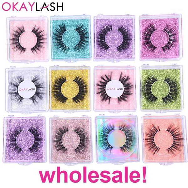 

customize logo eyelash wholesale 3d 5d faux mink bundles nature fake eye lash bulk sale fiber silk lashes1