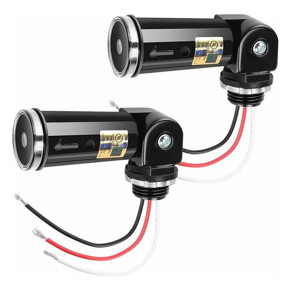 

controllers 2pcs porch poelectric wall pack shoebox dusk to outdoor waterproof with swivel mount pocell sensor switch ul listed
