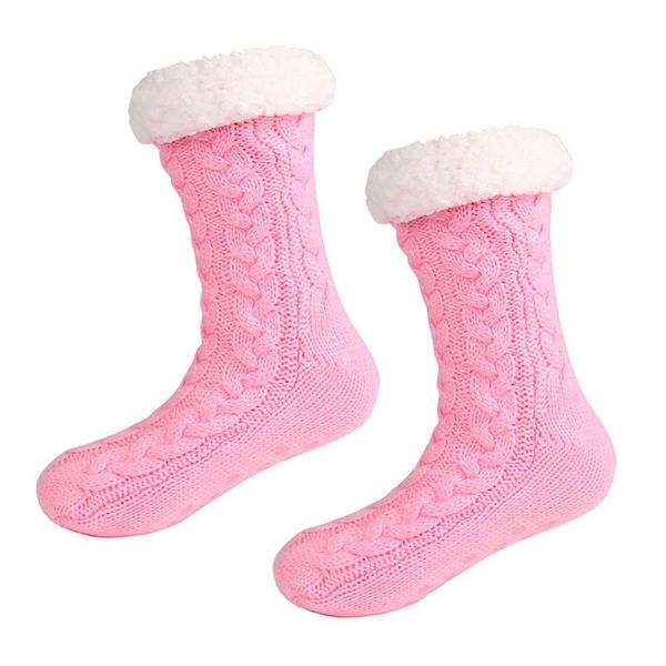

sports socks autumn winter fuzzy warm slipper woman kawaii non-slip super soft cozy lolita sleeping christmas gift men, Black