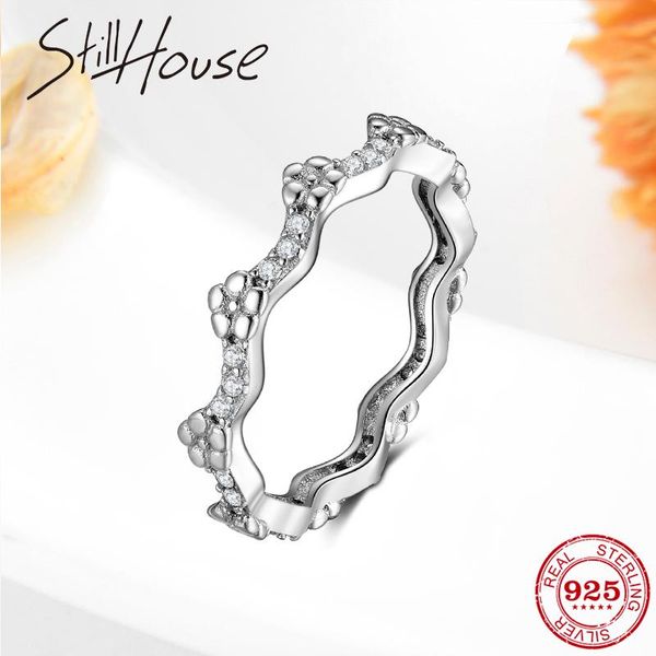 

cluster rings 925 sterling silver refers raw flower round shape for women accessories fashion jewelry gift, Golden;silver