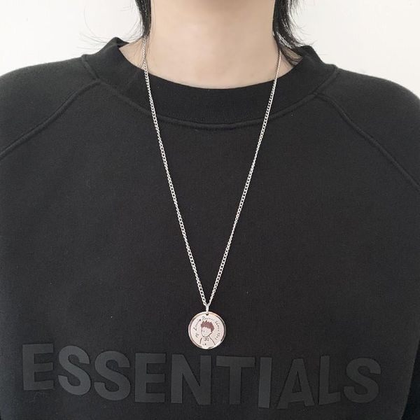 

chains fashion simple personality tide necklace titanium steel necklaces temperament design feels sautoir the little prince, Silver