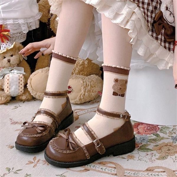 

dress shoes girls lolita shoe round toes low heels female bowknot buckle sweet cute kawaii jk mary jeans for women sapatos femininos, Black