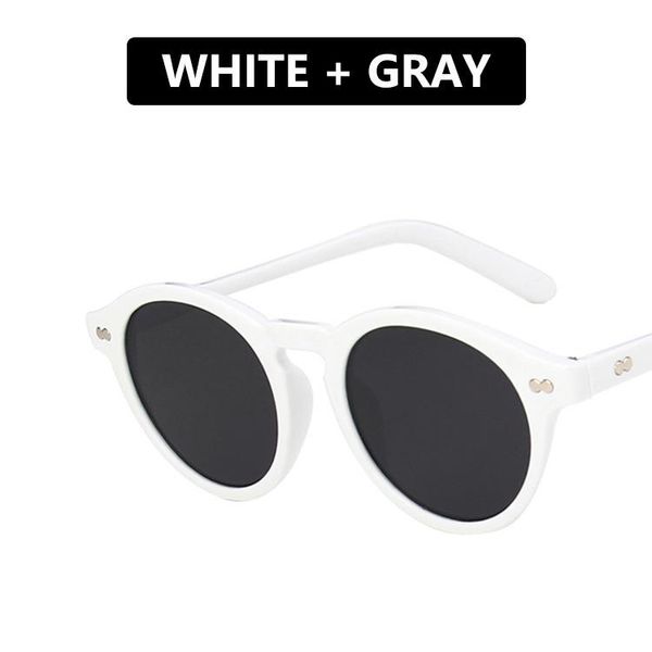 

sunglasses fashion trend round small frame 2021 women's, White;black