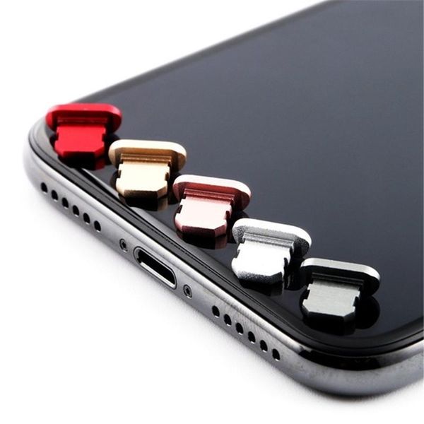 

1pcs metal charge port dust plug accessories for 11 pro gadget accesorios 7 8 plus xs max cell phone anti-dust gadgets