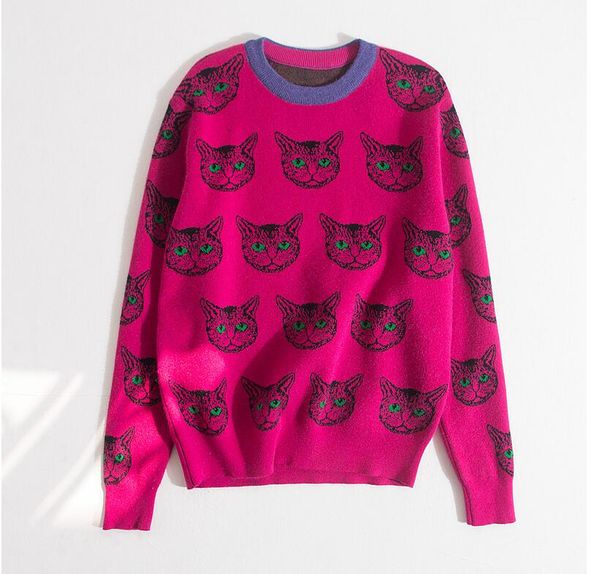 

designer women sweater o-neck colorful candy color heart embroidery knitwear slim all-match pullover femme, White;black