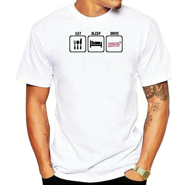 

men's t-shirts 2022 graphic t-shirt impreza eat sleep drive car fans gift tee shirt, White;black