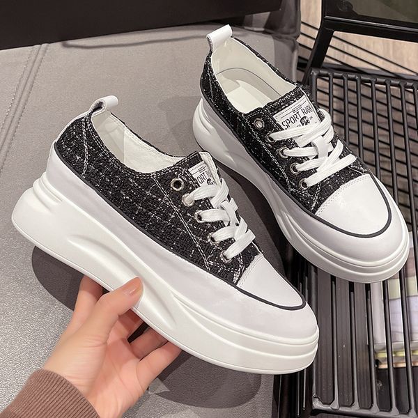 

2022 new england thick bottom platform shoes women natural genuine leather flat casual vulcanized lace up white sneakers spring