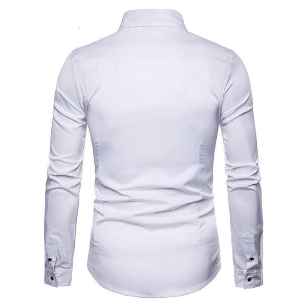 

red rose embroidery white men brand slim long sleeve camisa social masculina casual button down shirt male, White;black
