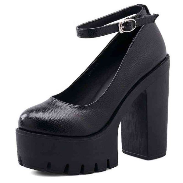 

fanan dress shoes spring summer casual high-heeled ruslana korshunova thick heels platform pumps black white size 42
