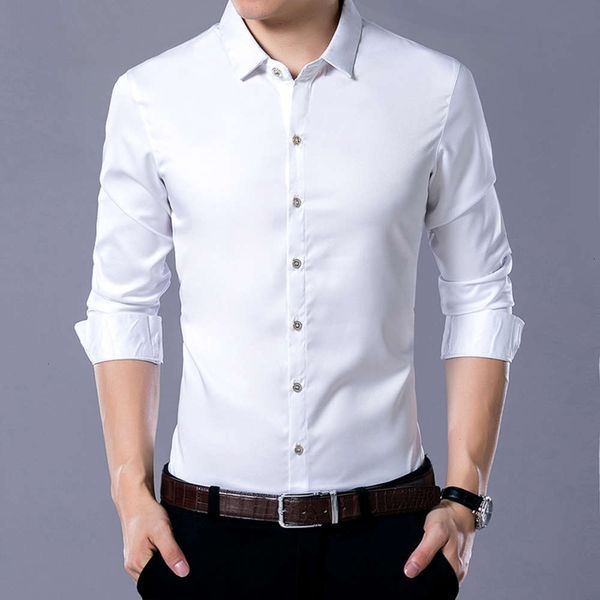 

men's casual shirts shirtspring and autumn long sleeve slim white inch casual korean fashion men's large size shirt men 6q3b, White;black