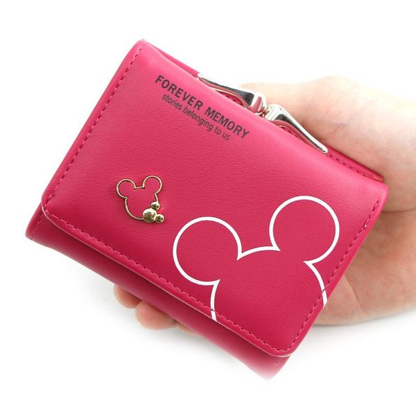 

wallets pnovelty purse womens and purses money bag 2021 girl small wallet student coin fashion short, Red;black