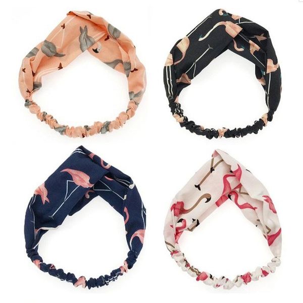 

hats, scarves & gloves sets 1 pc women fashion turban scrunchie headbands flamingo cross hair bands bandage bandana headwear accessories, Blue;gray