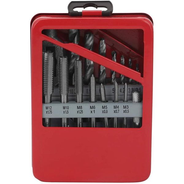 

hand tools 15 tlg tap set hss incl. wrench twist drill with carrying bag