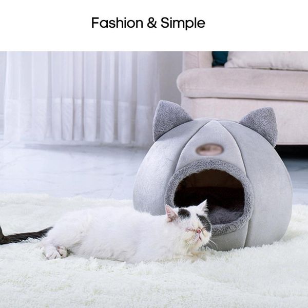 

cat beds & furniture detachable self-heating warm bed winter soft comfortable pet nest indoor semi-enclosed dog sleeping tent house