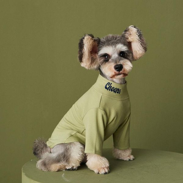

dog apparel clothes summer and autumn thin high collar shirt small medium sized schnauzer pomeranian teddy cat underwear