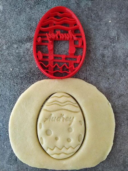 

baking moulds easter egg cookie - customizable with first name designed