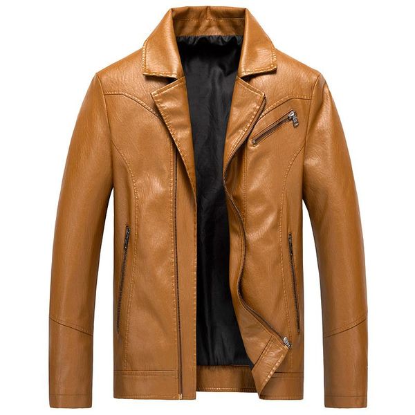 

men's fur & faux mantlconx leather jackets spring autumn motorcycle pu jacket men biker coats brand clothing male m-4xl, Black
