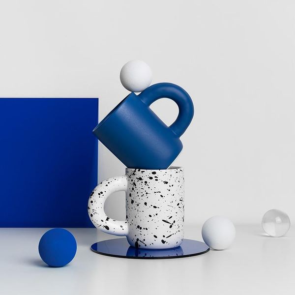 

mugs nordic ins mug dot pattern milk with handle drinkware cup coffee juice cups christmas birthday gifts for children
