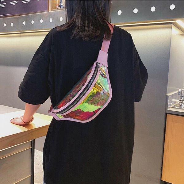 

waist bags women fanny pack pu laser purse chest bum bag ladies sport shoulder