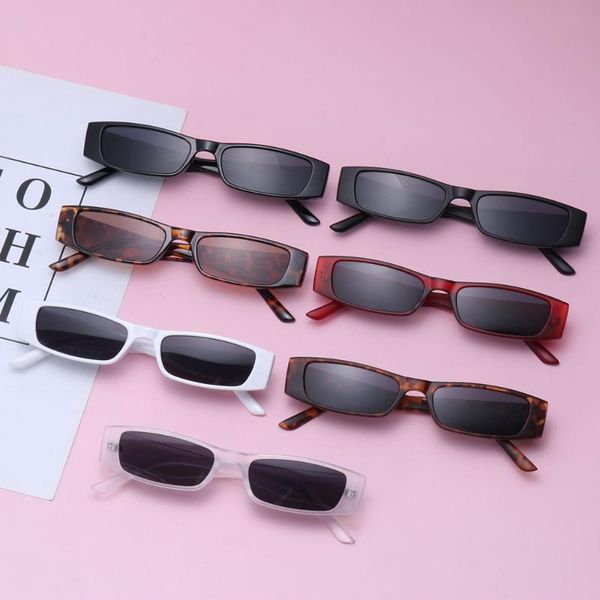 

outdoor eyewear vintage trending uv400 women's fashion small frame rectangle sunglasses narrow retro sun glasses