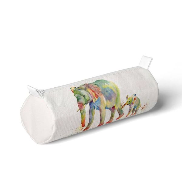 

animals elephant pencil case cartoon pattern pen holder large capacity stationery box home office school storage bag bags