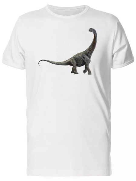

big alamosaurus illustration men's tee -image by shutterstock, White;black