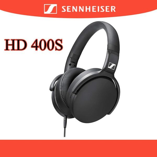 

sennheiser hd400s noise isolation earphone around-ear headphones stereo music foldable sport headset deep bass for mobile phone cell earphon