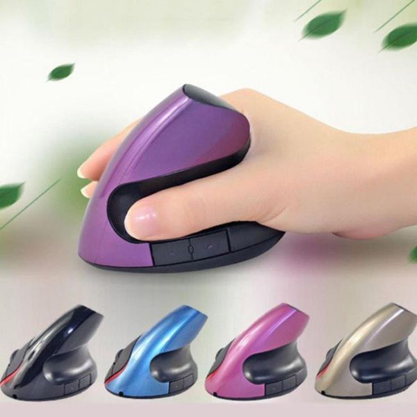 

mice universal 5 buttons right/left hand vertical wired mouse ergonomic bracers healthy usb optical with pad for lapdesktop