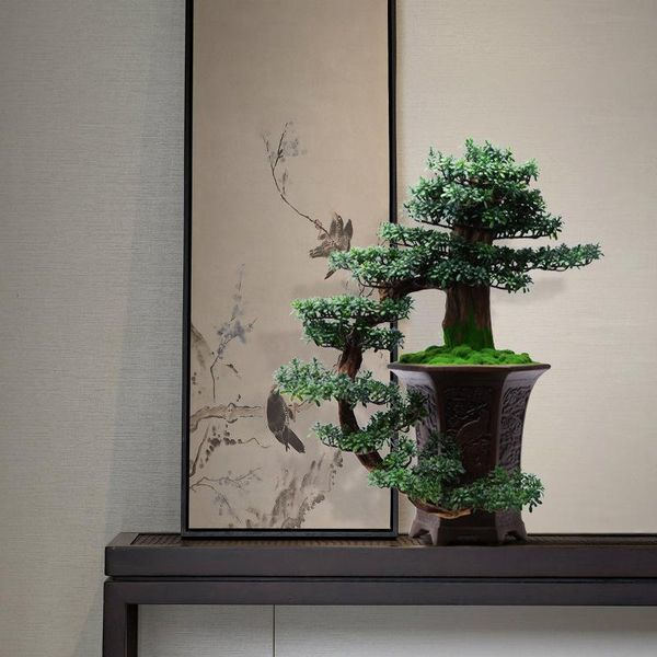 

decorative flowers & wreaths home supplies simulation welcome songke bonsai office decoration green plant el podocarpus fake decore