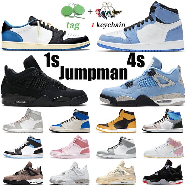 

mens womens basketball shoes jumpman 4 4s pure money white oreo black cat university blue mens trainers sports sneakers size 5.5-13