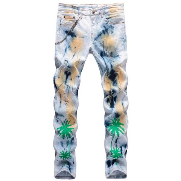 

men's jeans 2022 autumn mens cotton straight slim skinny hanging men trousers casual male hip hop denim pants vaqueros hombre, Blue