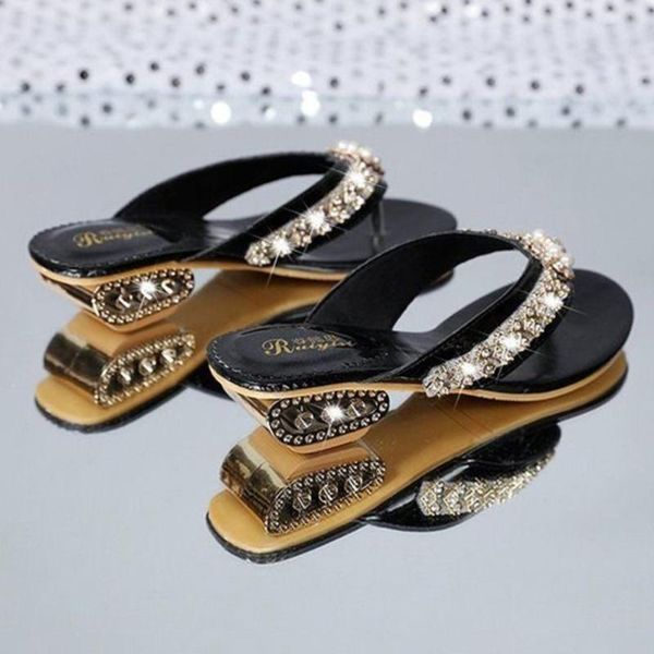 

sandals women's cool slippers 2021 herringbone summer wear anti slip net red women, Black