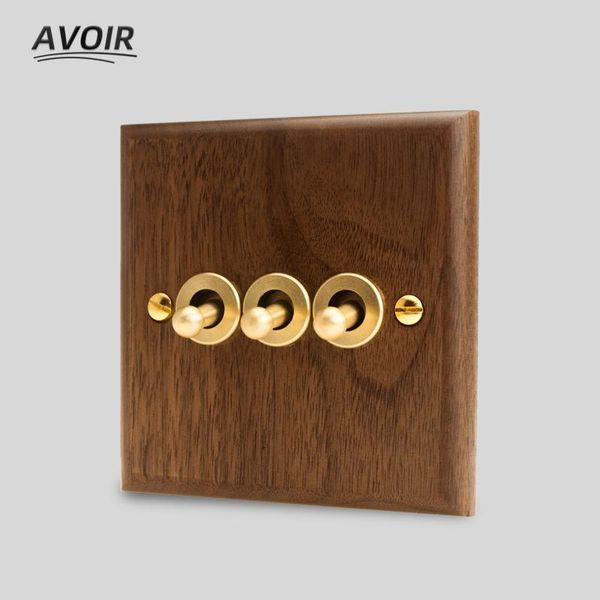 

smart home control avoir light switch black walnut wood toggle usb wall power socket fr french eu standard electrical outlet dimmer 16a 220v