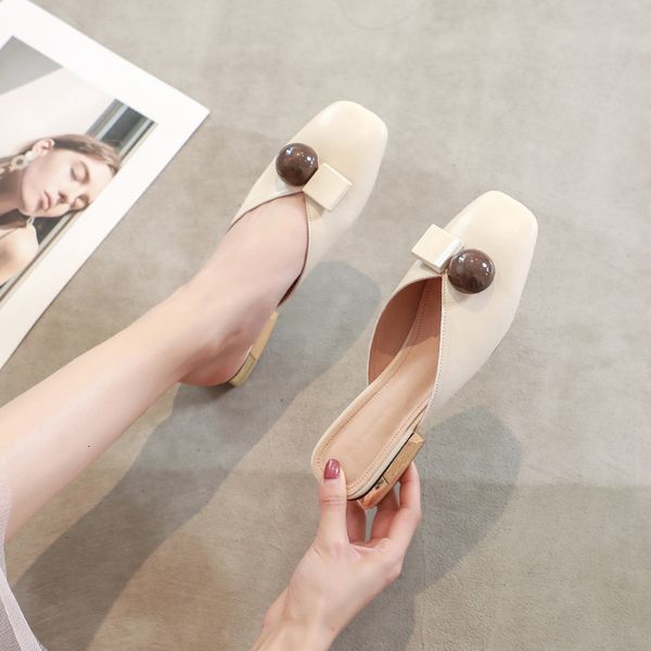 

luxury slippers ins fashion 2021 spring and autumn women's sho net red versatile baotou half cool slippers, Black