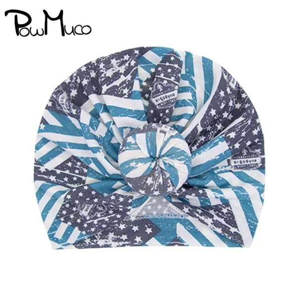 

beanies powmuco 19*17 cm comfortable soft knitting cotton infant hat fashion striped print donut baby caps kids accessories holiday gift
