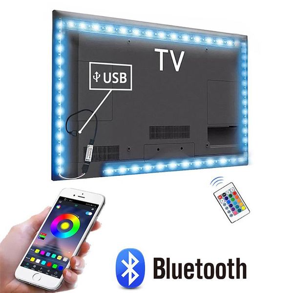 

strips 1m 2m 3m 4m 5m led tv light 5v usb bluetooth rgb neon backlight smart strip for hdtv background decoration lighting