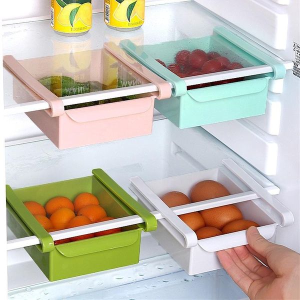 

kitchen storage & organization supplies household plastic hang refrigerator partition layer finishing drain rack japan style holder tra