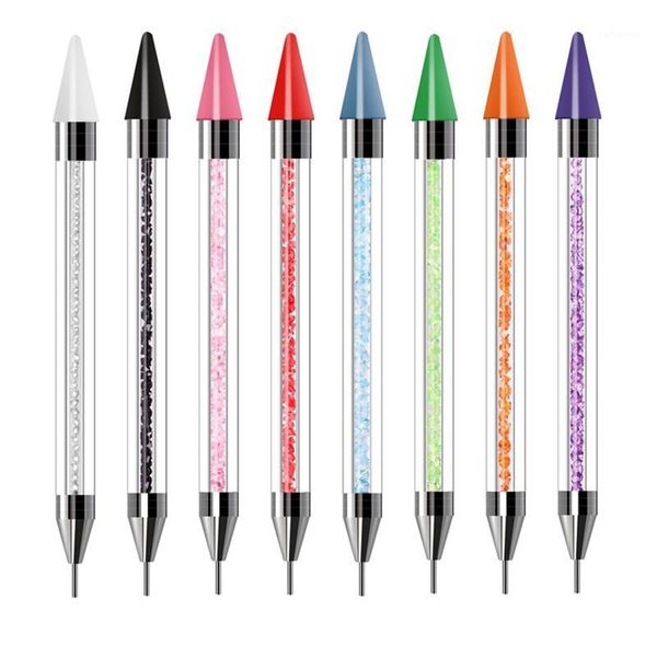 

2pcs/set double head nail pen diamond painting tool cute point drill embroidery accessory cross sti1, Silver