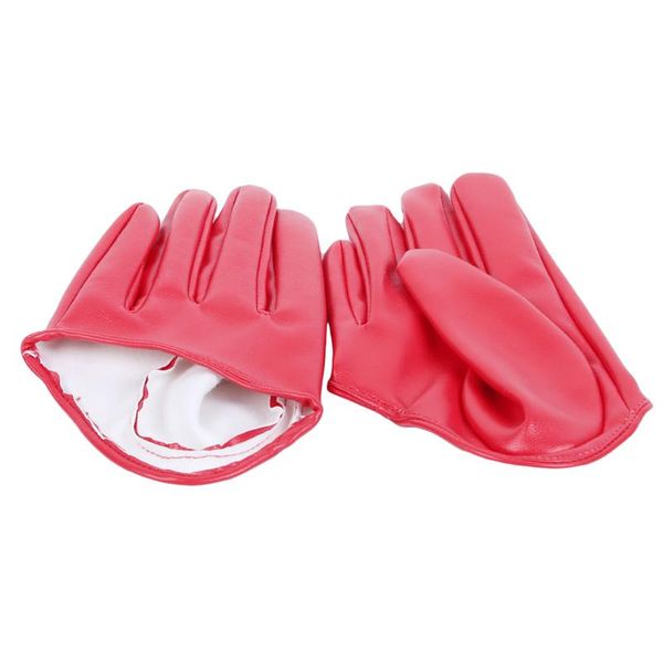 

sports gloves fashion pu leather windproof women half palm full finger performance mittens, Black