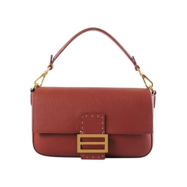 

natural cowhide leather bag solid color saddle women underarm baguette 2021 fashion messenger duffel bags