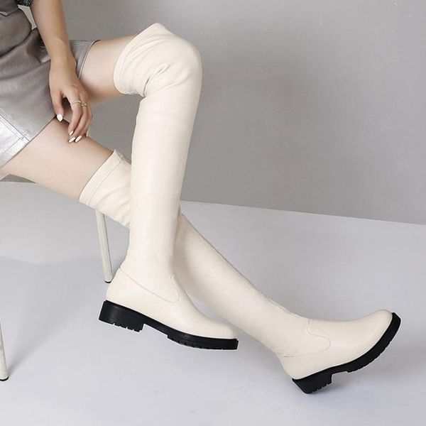 

boots 2021 winter knee fashion street pointed women's boots-8-13, Black