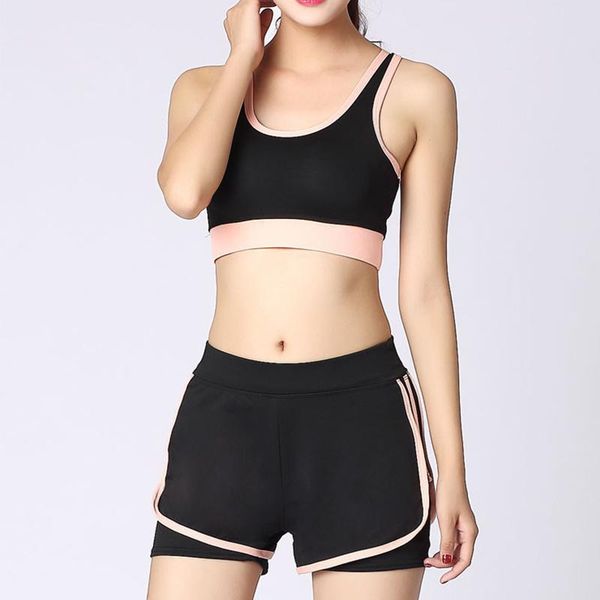 

yoga outfit push up gather bra mesh yarn shockproof gym fitness running squat proof feminine training high impact tank
