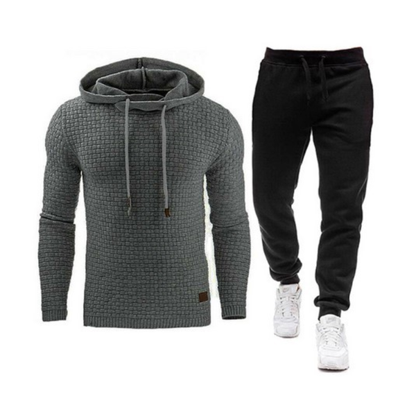 

men's hoodies & sweatshirts 2021 tracksuit men brand male solid hooded sweatshirt+pants set mens hoodie sweat suit casual sportswear s-, Black
