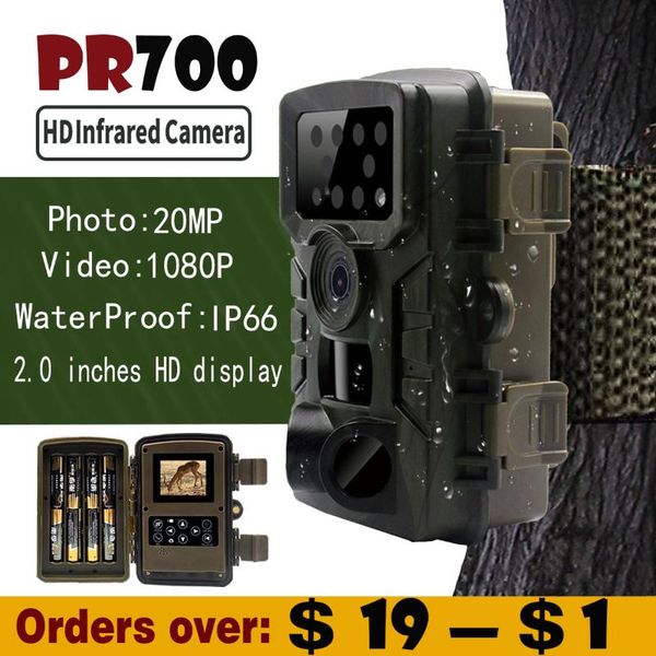 

hunting cameras pr700 trail camera 20mp 1080p waterproof pir infrared night vision wildlife cam surveillance tracking monitor